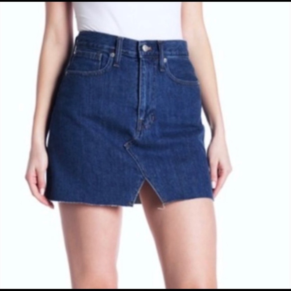 Madewell Rigid Denim A-Line skirt